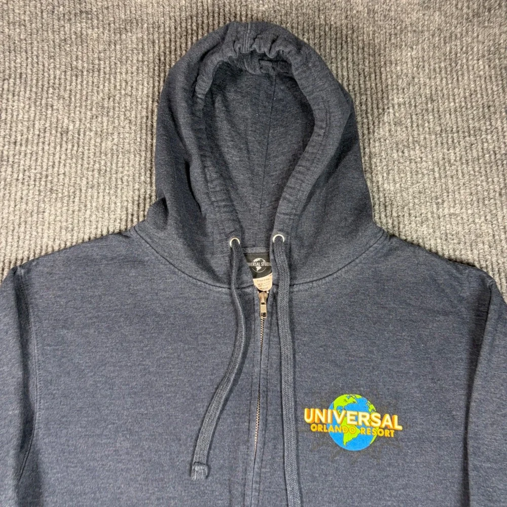 Universal Studios‎ Hoodie Men's M Orlando Resort Gray Zip Up Popeye Characters